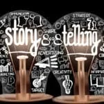 Light bulbs with story telling concept