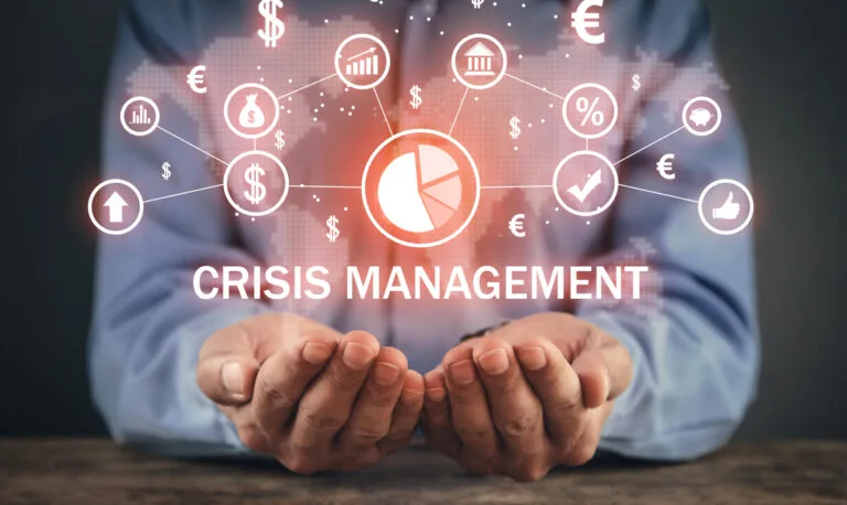 Concept of crisis management. business. finance